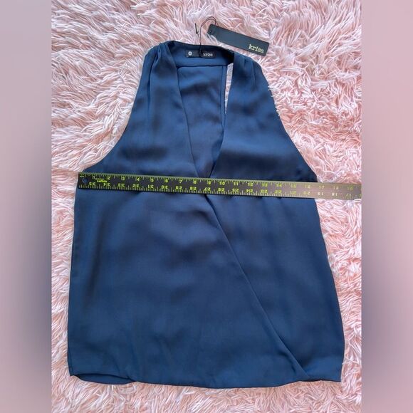 Karisa Surplice Tank in color Newport Navy Blue NWT size XS - Picture 2 of 6